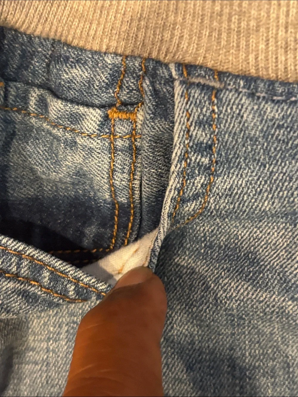 GAP Light Blue Kids Jeans with Gray Elastic Waistband